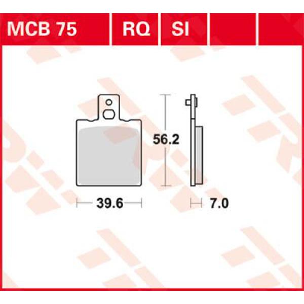 Bremse Unterlage Trw Mcb75rq - Bremse Unterlage Rq Organic Sport