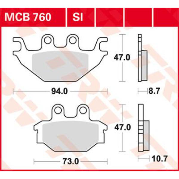 Bremse Unterlage Trw Mcb760 - Bremse Unterlage Allround Organic