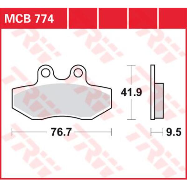 Bremse Unterlage Trw Mcb774 - Bremse Unterlage Allround Organic Standard