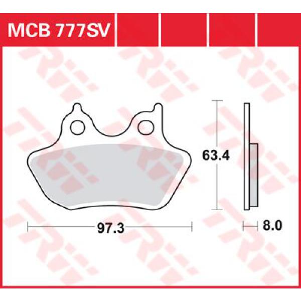 Bremse Unterlage Trw Mcb777sv - Bremse Unterlage Sv Sinter Performance Street