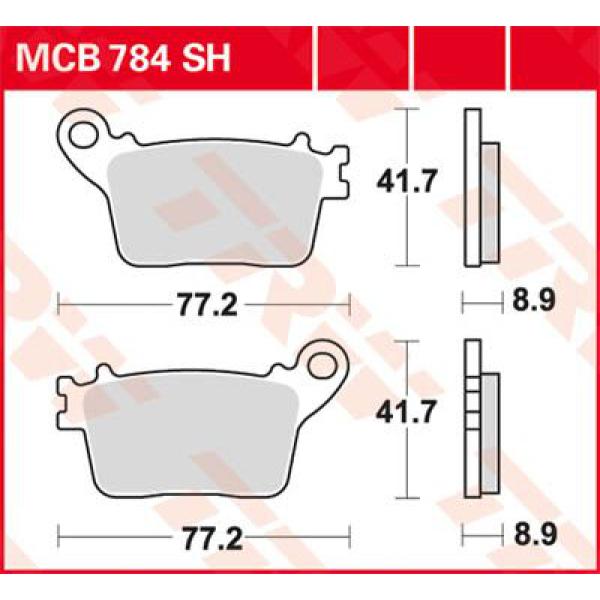 Bremse Unterlage Trw Mcb784sh - Bremse Unterlage Sh Sinter Performance Street & Road Spurs