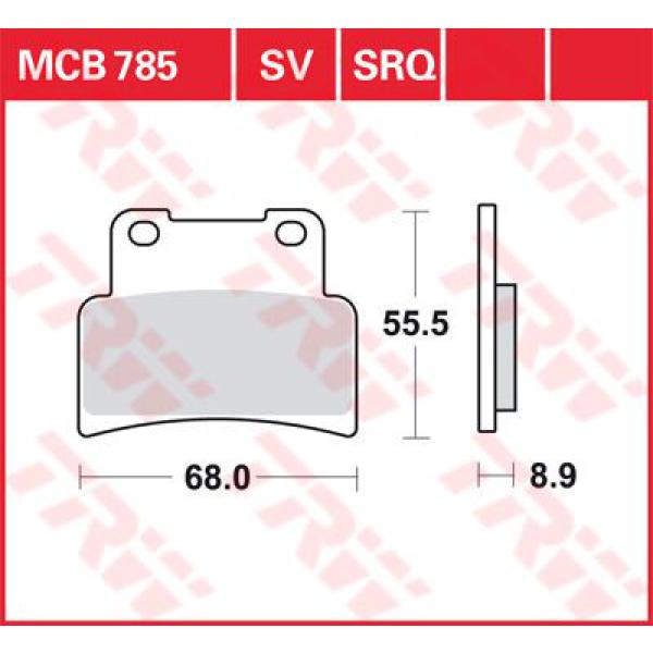 Bremse Unterlage Trw Mcb785 - Bremse Unterlage Allround Organic Standard