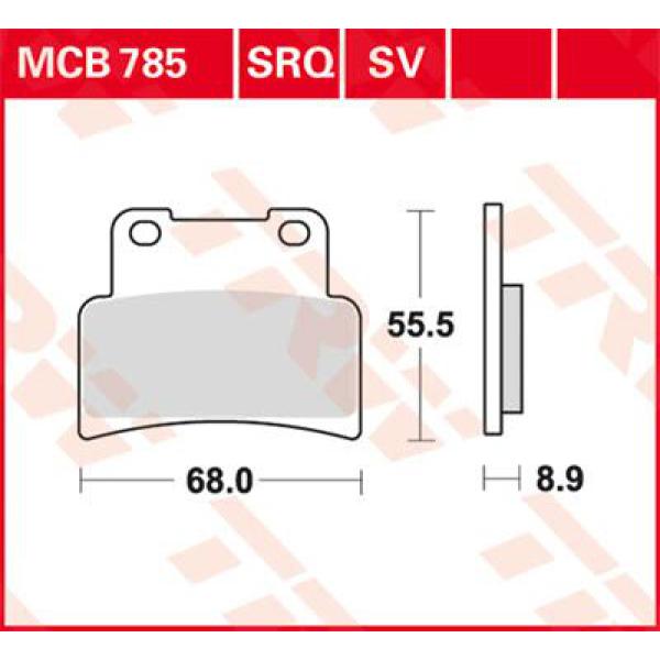 Bremse Unterlage Trw Mcb785sv - Bremse Unterlage Sv Sinter Performance Street