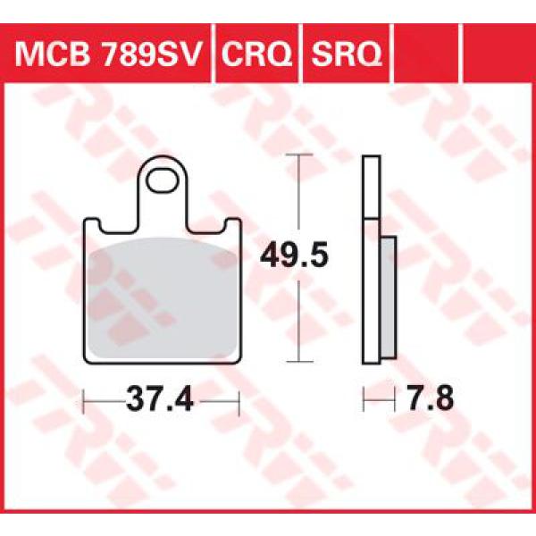 Bremse Unterlage Trw Mcb789sv - Bremse Unterlage Sv Sinter Performance Street