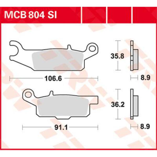 Bremse Unterlage Trw Mcb804si - Bremse Unterlage Si Sinter Offroad