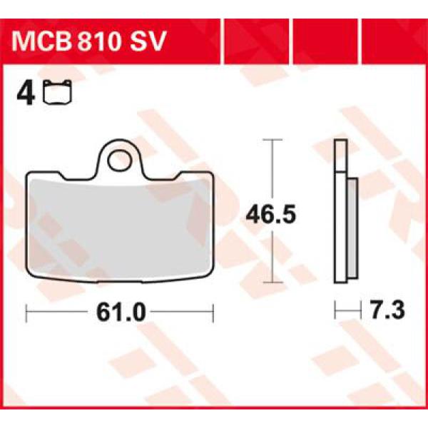 Bremse Unterlage Trw Mcb810sv - Bremse Unterlage Sv Sinter Performance Street