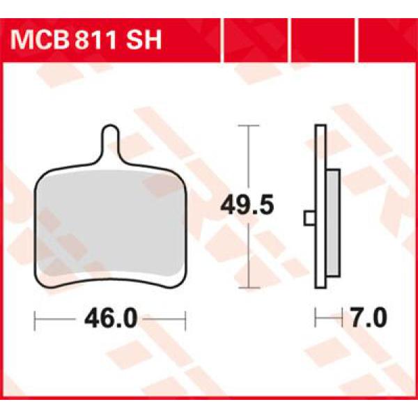 Bremse Unterlage Trw Mcb811sh - Bremse Unterlage Sh Sinter Performance Street & Road Spurs