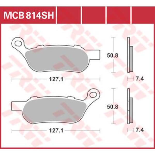 Bremse Unterlage Trw Mcb814sh - Bremse Unterlage Sh Sinter Performance Street & Road Spurs