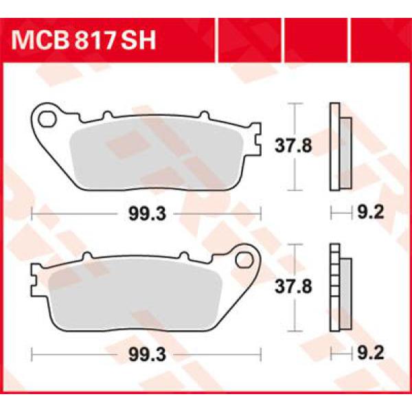 Bremse Unterlage Trw Mcb817sh - Bremse Unterlage Sh Sinter Performance Street & Road Spurs