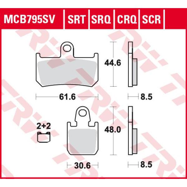 Bremse Unterlages Sinter Spur - Srt Sintered Road/ Spur Unterlages