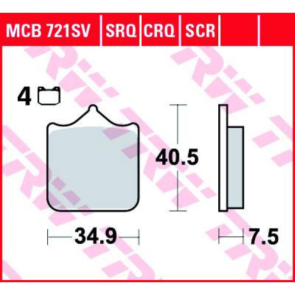 Bremse Unterlages Sinter Spur - Srt Sintered Road/ Spur Unterlages