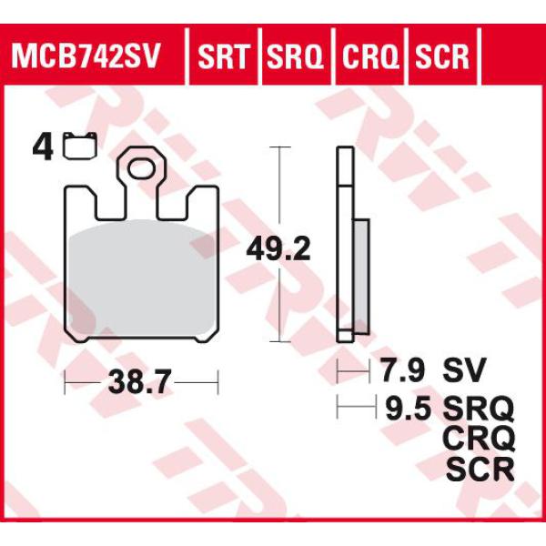 Bremse Unterlages Sinter Spur - Srt Sintered Road/ Spur Unterlages