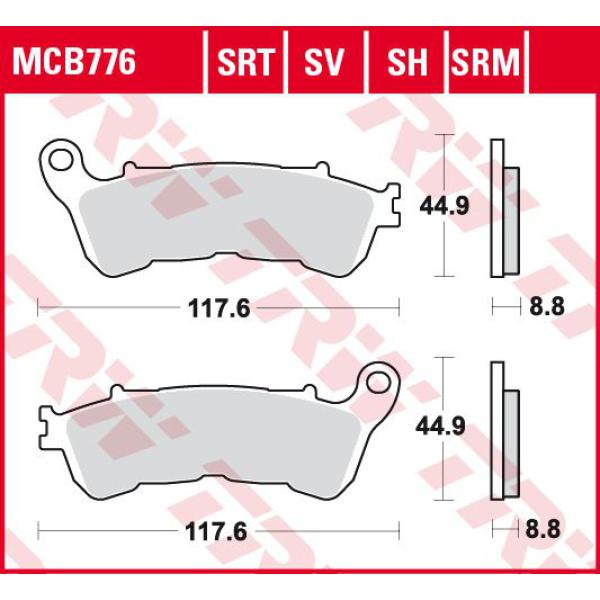 Bremse Unterlages Sinter Spur - Srt Sintered Road/ Spur Unterlages