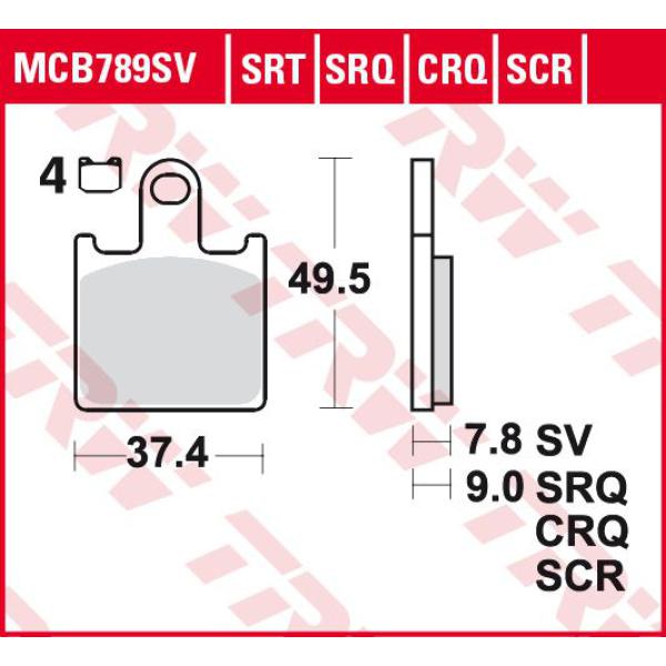 Bremse Unterlages Sinter Spur - Srt Sintered Road/ Spur Unterlages