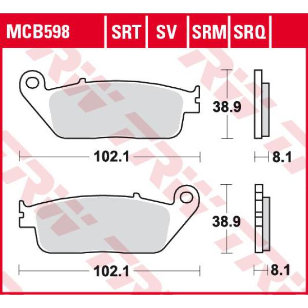 Bremse Unterlages Sinter Spur - Srt Sintered Road/ Spur Unterlages