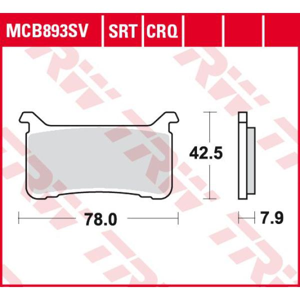 Bremse Unterlages Sinter Spur - Srt Sintered Road/ Spur Unterlages