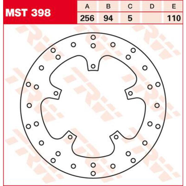 Bremsschreibe Trw Mst398 - Bremse Rotor Fixed rund