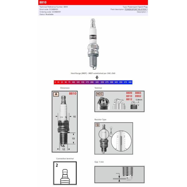 Champion S-Plug 8810 - Champion S-Plug 8810