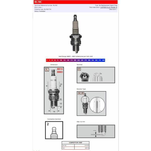 Champion S-Plug Rl78c - Champion S-Plug Rl78c