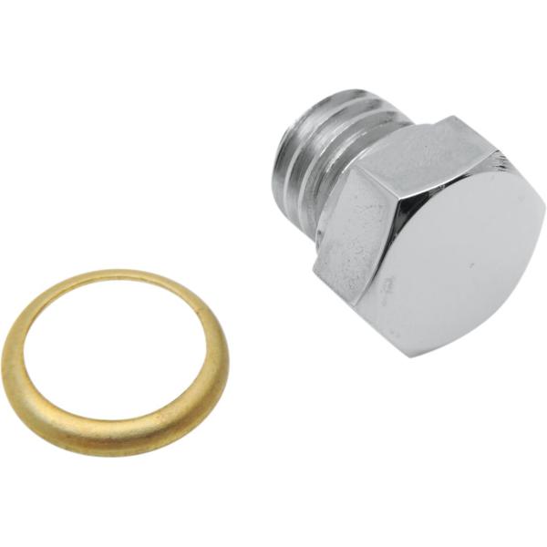 chrome Hex Drain Plug 1/2-13 - chrome Hex Drain Plug 1/2-13