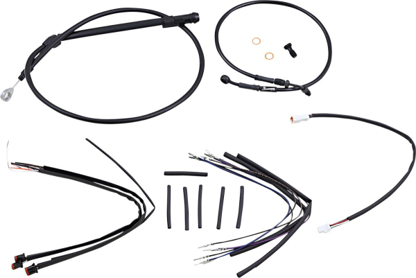 Cntrl Kit Fl 12 Tbar schwarz - schwarz Vinyl Jail Bar Kabel Kit für 12&quote; Lenkers