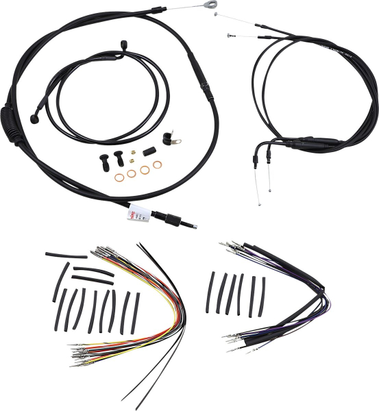 Control Kit 00-06 Flst16&quote; - Kabel Kit 16&quote; schwarz Vinyl Edelstahl Lenker W/O Abs