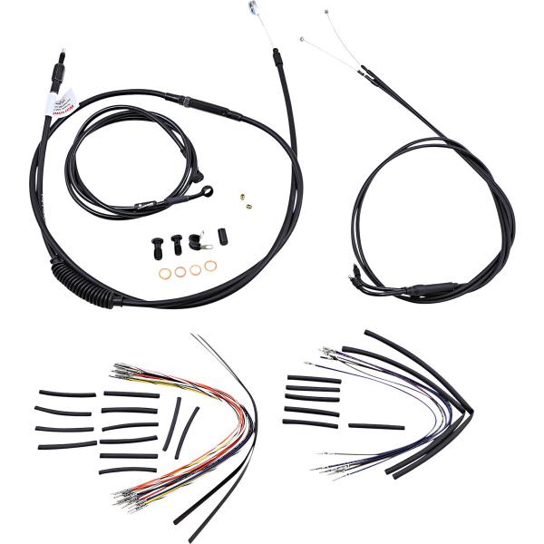 Control Kit 00-06 Fxst18 - Kabel Kit 18 schwarz Vinyl Edelstahl Lenker W/O Abs