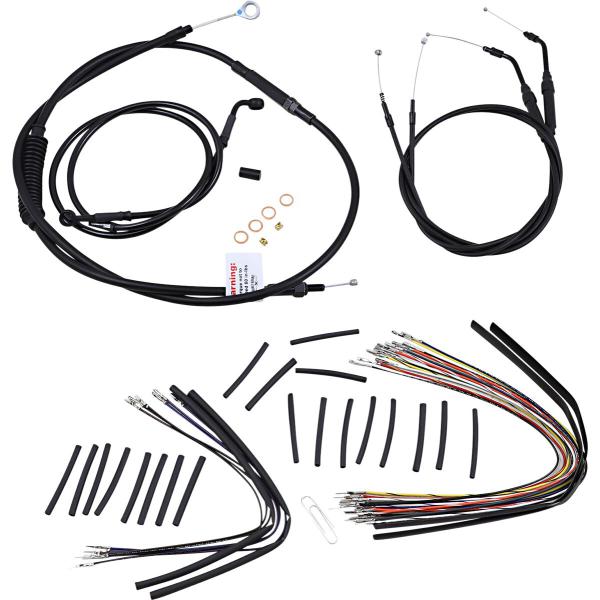 Control Kit 12 T 07-13 XL - Kabel Kit 12 schwarz Vinyl Edelstahl T-Bar W/O Abs