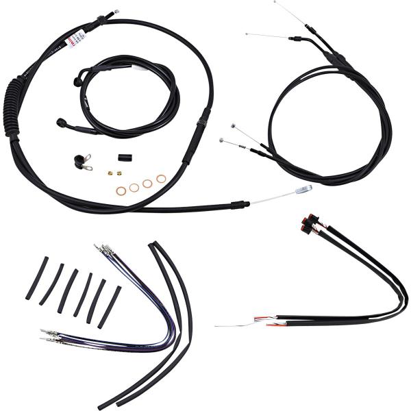 Control Kit 14-18 XL 16 - Kabel Kit 16 schwarz Vinyl Edelstahl Lenker W/O Abs