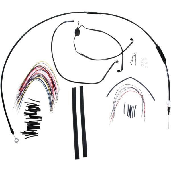 Control Kit Flh Wo Abs 15 - Kabel Kit 16 schwarz Vinyl Edelstahl Lenker W/O Abs