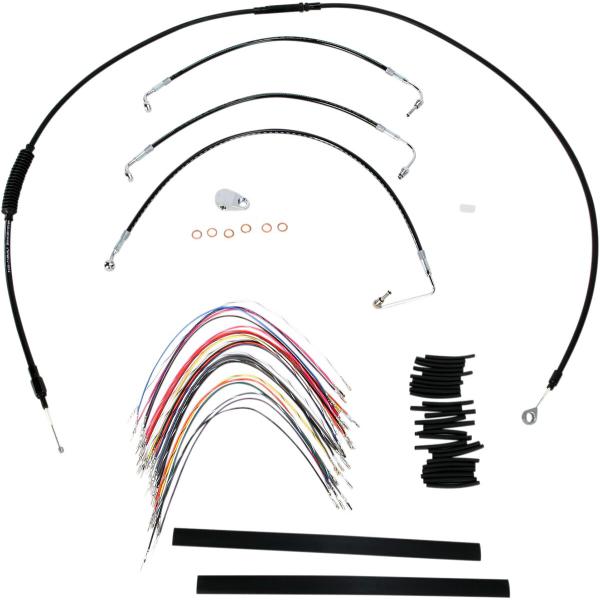 Control Kit Flhx Flht 13 - Kabel Kit 13 schwarz Vinyl Edelstahl Lenker W/O Abs