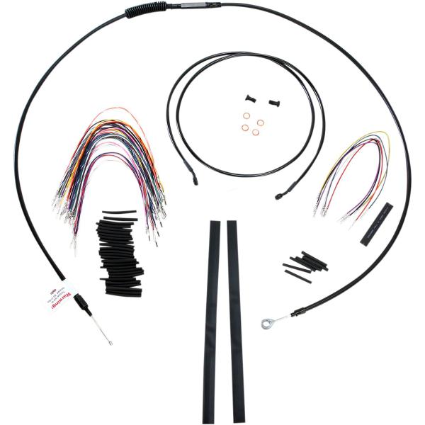 Control Kit Flhx Flht 15 - Kabel Kit 15 schwarz Vinyl Edelstahl Lenker W/Abs