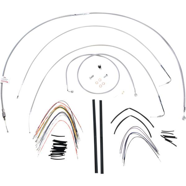 Control Kit Ss 07 Fxst 18 - Kabel Kit 18 Braided Edelstahl Lenker W/O Abs