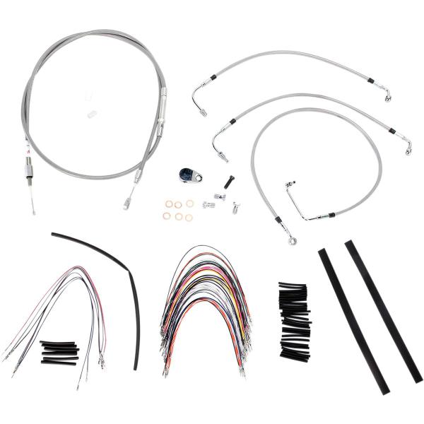 Control Kit Ss 08 Flh 14 - Kabel Kit 14 Braided Edelstahl Lenker W/O Abs