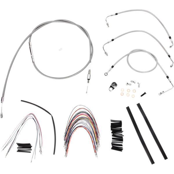 Control Kit Ss 08 Flh 18 - Kabel Kit 18 Braided Edelstahl Lenker W/O Abs