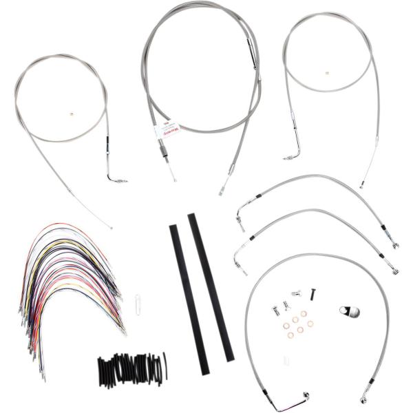 Control Kit Ss 97 Flh 18 - Kabel Kit 18 Braided Edelstahl Lenker W/O Abs