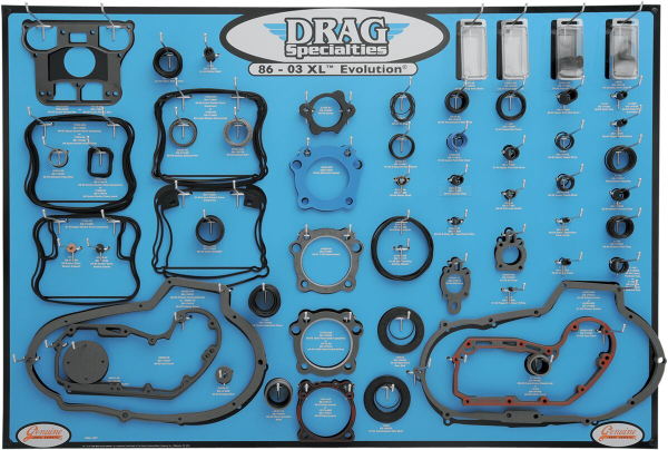 Dichtungs-, Dichtring- und O-Ring-Display für 86-03 XL Evolution-Motoren