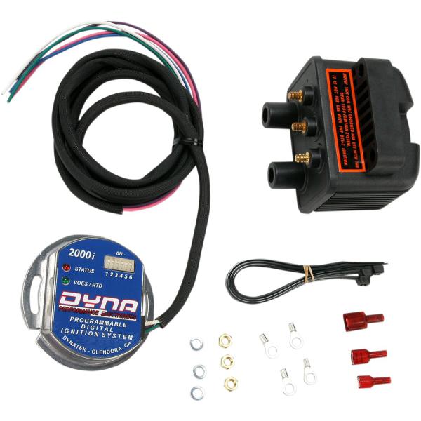 Dyna 2000i Zündung-Twin Fire - Dynatek Dyna 2000i Electronic Zündung Kit W/ 2x Twin-Fire Single-Fire/Single-Plug Spulen