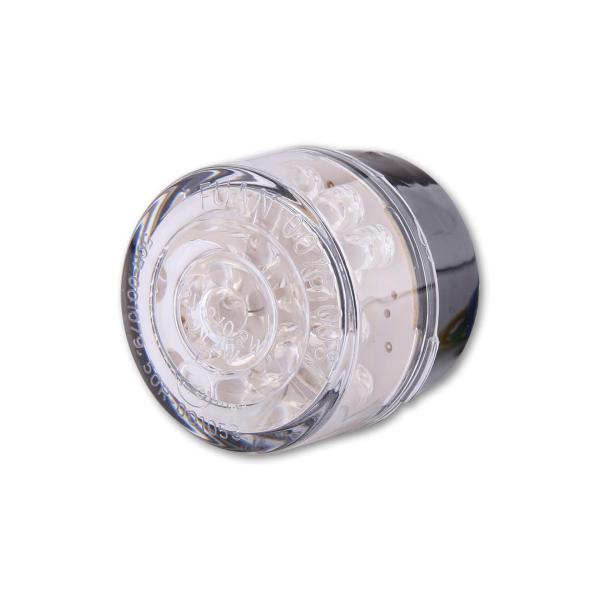 Einsatz LED-Mini-Rücklicht BULLET, rund, Glas transparent