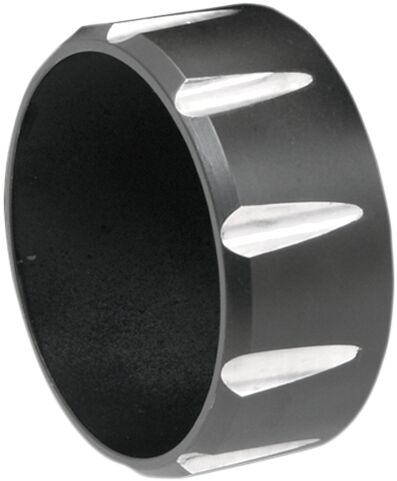 Endcap 3 S/O Fluted schwarz - End Cap Straight Cut für 3&quote; Schalldämpfer schwarz W/ Contrast Flutes