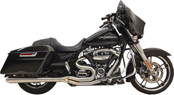 Exh 2:1 Ss Mega Fl 17-19 - Auspuff Road Rage Iii 4 &quote; Megaphone 2-Into-1 Long Brushed Edelstahl