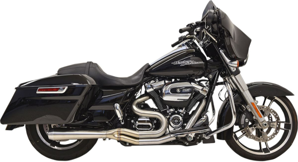 Exh 2:1 Ss Shrt Fl 17-19 - Auspuff Road Rage Iii 4 &quote; Megaphone 2-Into-1 Short Brushed Edelstahl