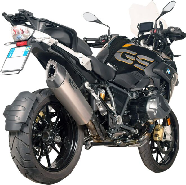 Exh R1250 Gs Fighter Tit - Fighter Slip-On Schalldämpfer Full Titanium & Vergaser End Cap, With Connecting Pipe