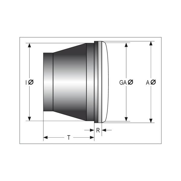 Fernscheinwerfereinsatz mit Standlicht, Metall, 90mm für H 4 Birne, gepr. Glas