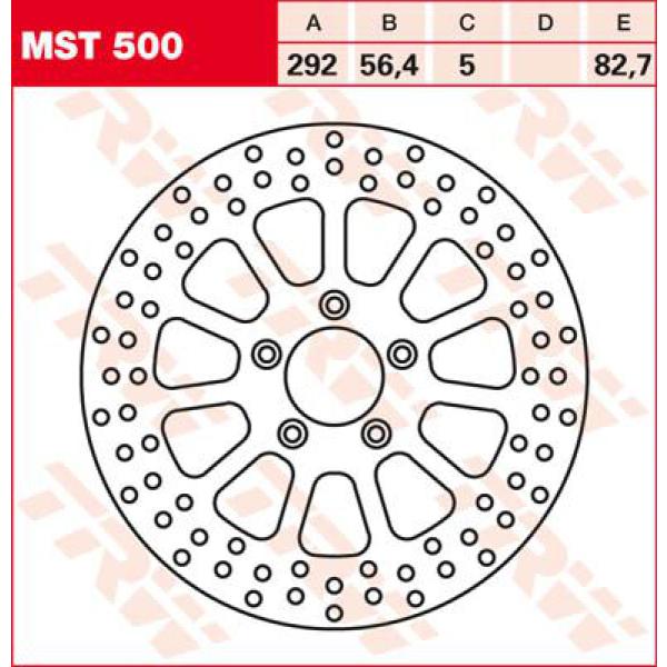 Front Bremsschreibe XL/Bt - Bremse Rotor rund Fixed 292 Front