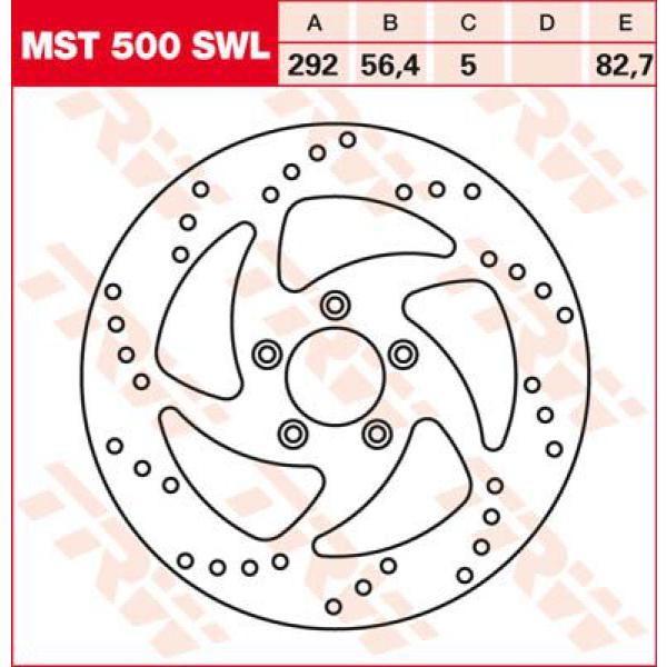 Front Brk Scheibe XL/Bt Swpt Left - Bremse Rotor Non-Floating Swing-Design Left