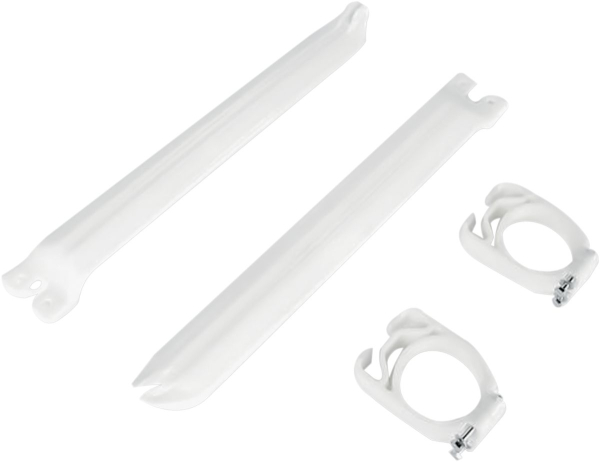 Gabel Sldr Prot Kx 91-3wht - Gabel Slider Protectors Kawasaki Kx125/250/500 Neutral