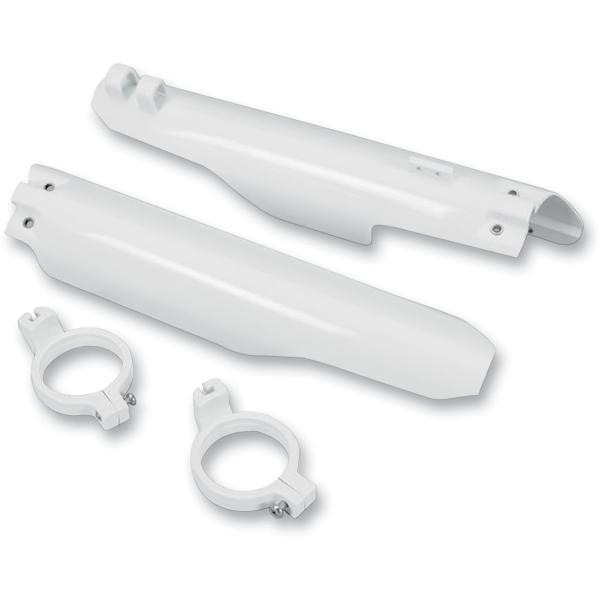 Gabel Slidr Prot 99-00 Rm Wht - Gabel Slider Protectors Suzuki Rm125/250 White