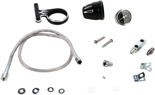 Gauge Oil Pres D/C XL - Oil Pressure Gauge Kit Deep Cut schwarz