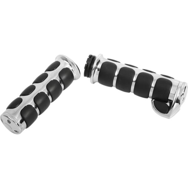 Griffe Premium Iso Chrome - Premium Iso-Grips für doppel Kabel Drosselventil